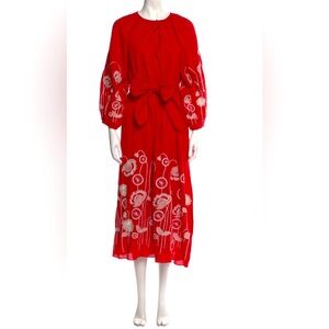 The GREAT derby dress w/ trellis floral embroidery